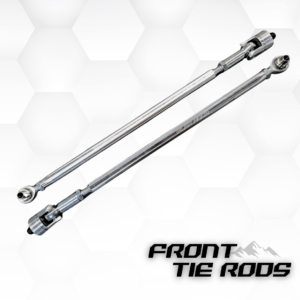 Front tie rods with hexagonal background.